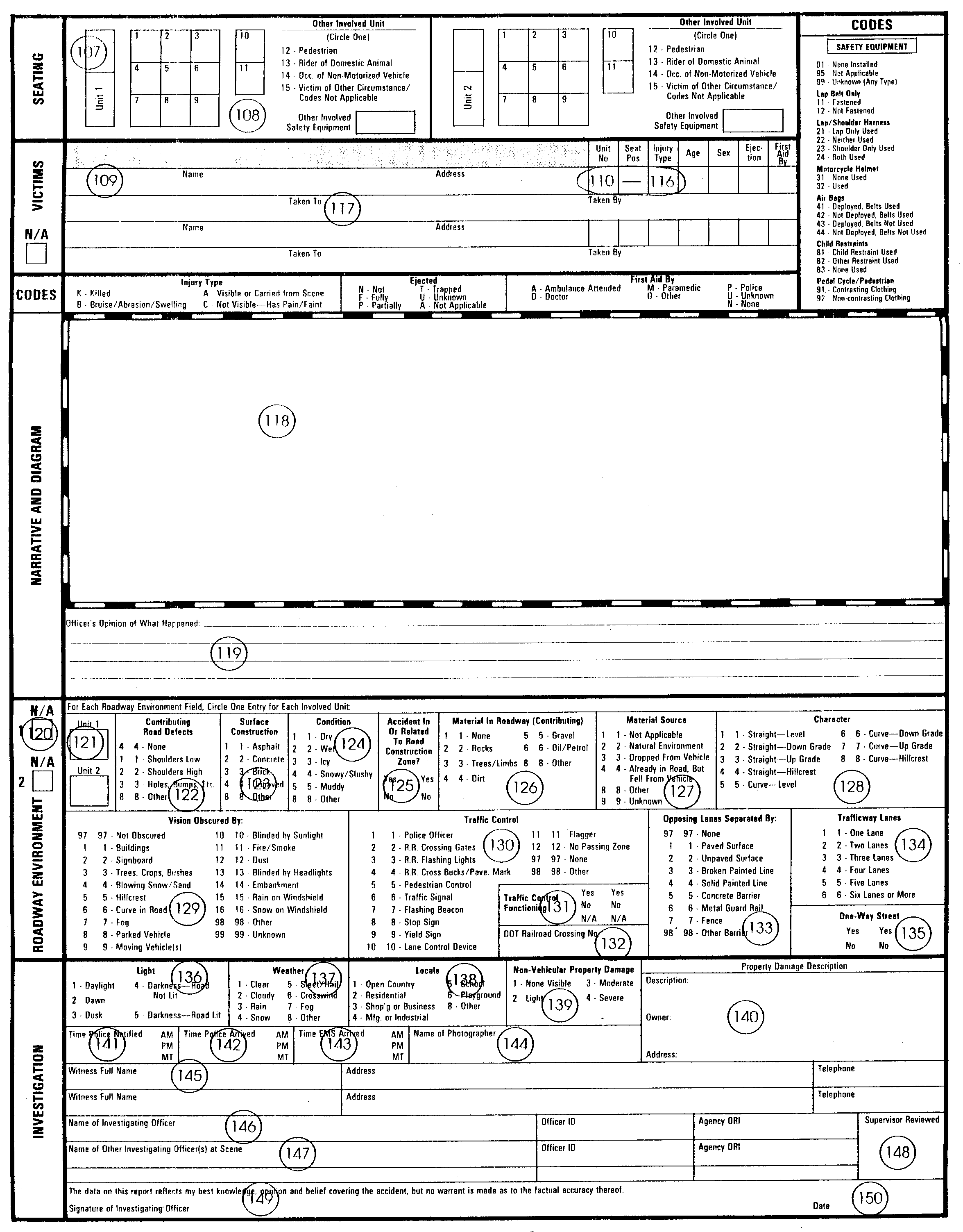 Alabama Police Report Form